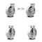 Service Caster 8 Inch Semi Steel Caster Set with 2 Brakes/Swivel Lock 2 Rigid SCC-30CS820-SSB-TLB-BSL-2-R-2 - alternate 1